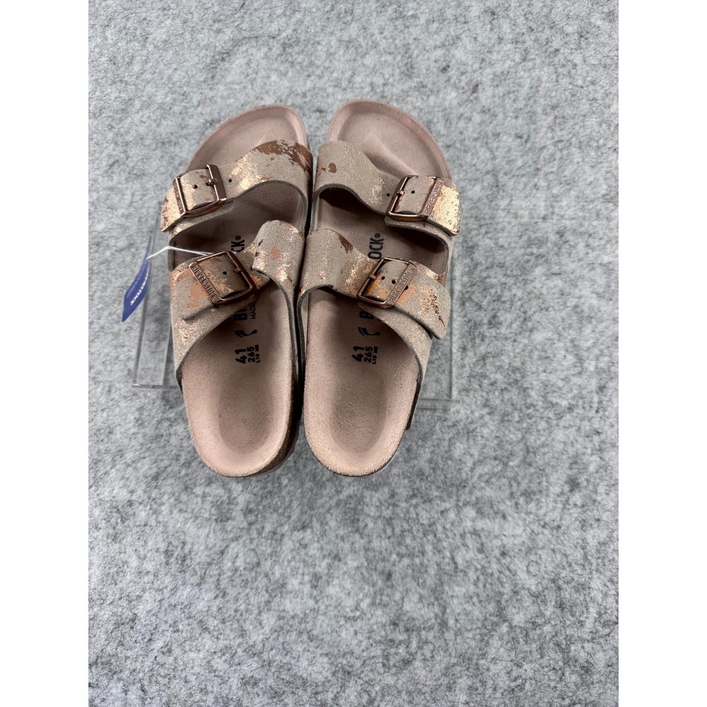 Birkenstock Arizona Double Strap Sandals Women's 10 Metallic Copper Splatter - Picture 8 of 14